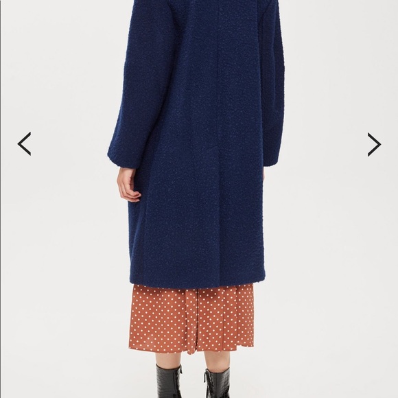 Topshop Boucle Button Front Coat - Picture 5 of 12